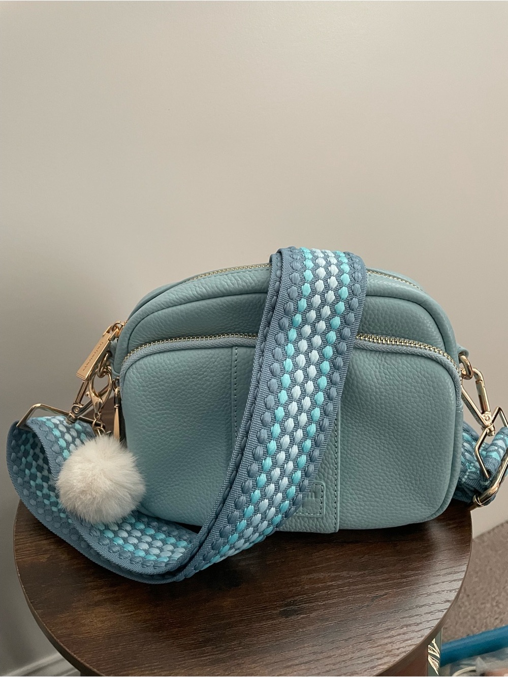 Pom Pom London Original Crossbody Carolina Blue - Picture 2 of 5